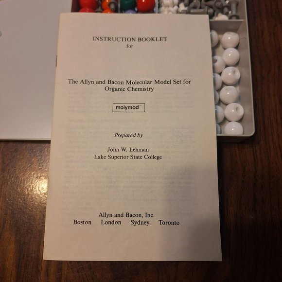 Molecular Model Set For Organic Chemistry Molymod Allyn Bacon 80s School Study - Picture 7 of 7
